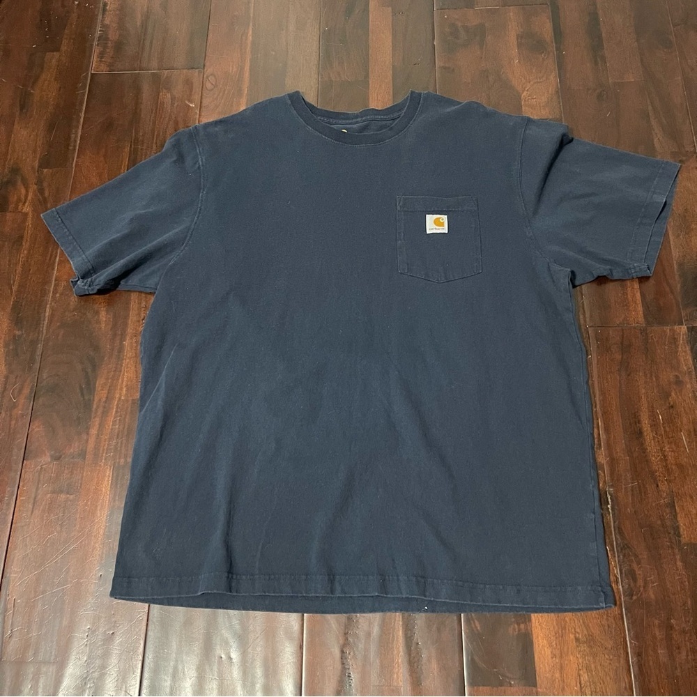 Carhartt Short Sleeve Pocket Tshirt Men’s Size XL Navy Work Wear